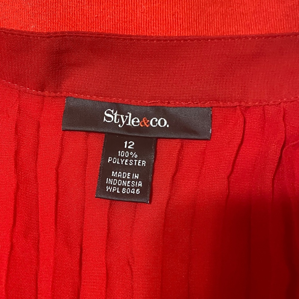 Style & Co. Red Ruffled Blouse Open to Offers! - Picture 13 of 14